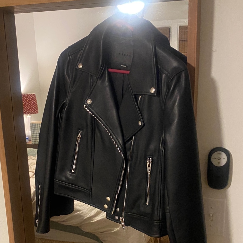 Blank NYC Women's Black Faux Leather Jacket